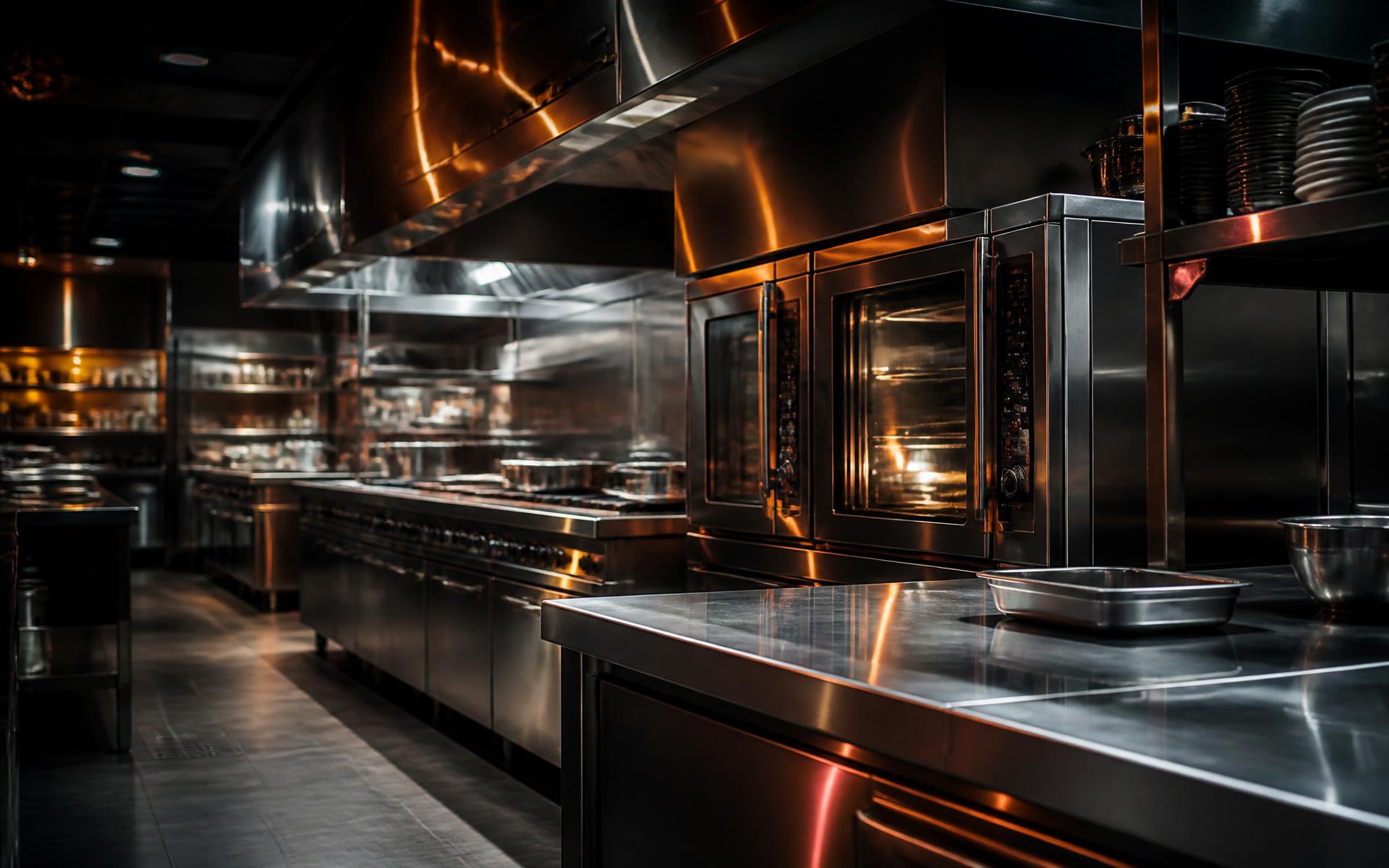 Premium stainless steel commercial kitchen installation
