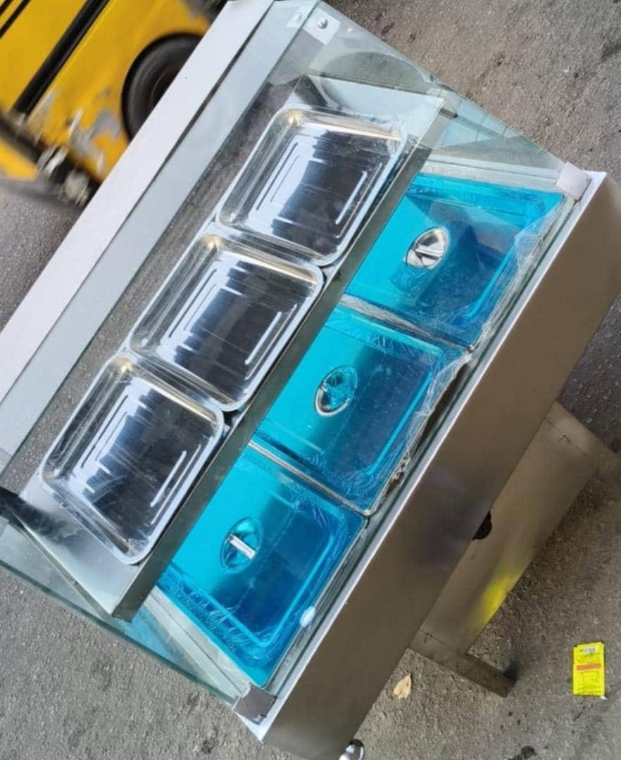 6-Plate Glass Food Display Warmer